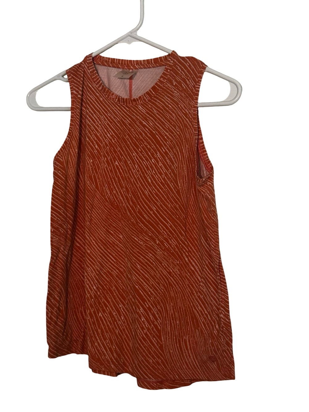 Women's orange Textured Muscle Tank Top